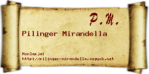 Pilinger Mirandella névjegykártya